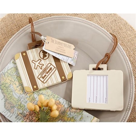 Kate Aspen Kate Aspen 17060NA Let the Journey Begin Vintage Suitcase Luggage Tag 17060NA